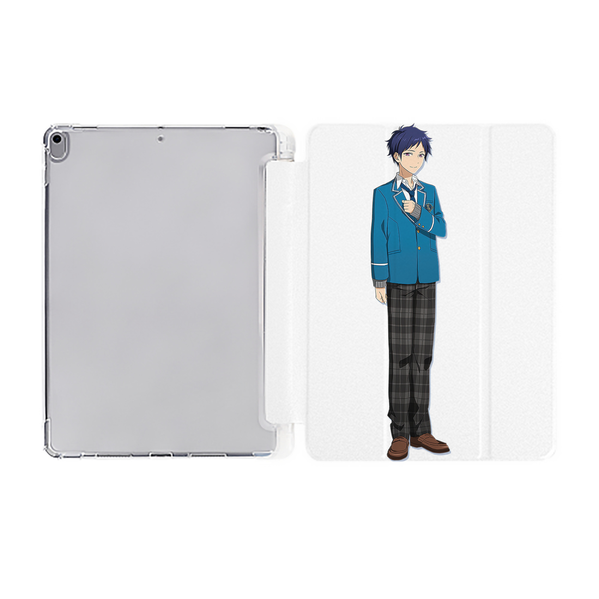（画像用） あんさんぶるスターズ! Ensemble Stars IPad ケース ペン収納付き 三つ折りスタンド PUレザー×シリコン 対応機種9.5/10.5/10.9インチ